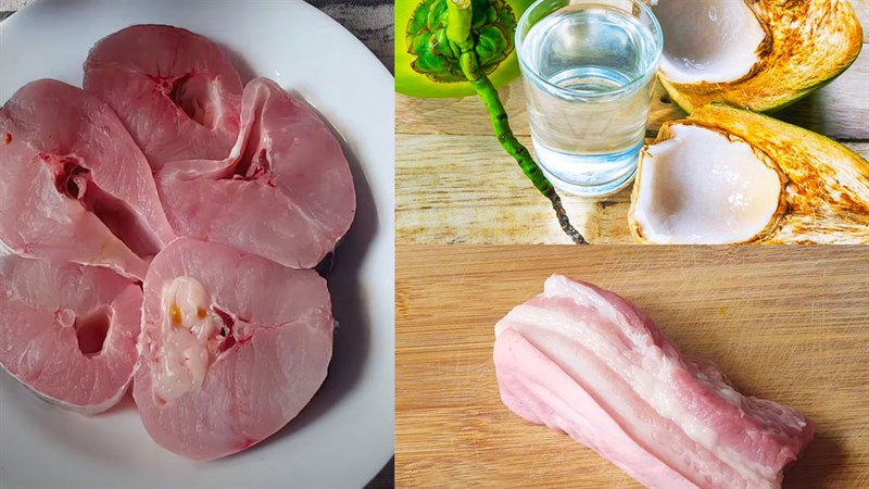 Nguyên liệu món ăn 2 cách làm cá lóc kho thịt ba rọi